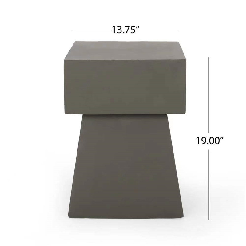 Featured Design Square Desktop Concrete Side Tebur (2)