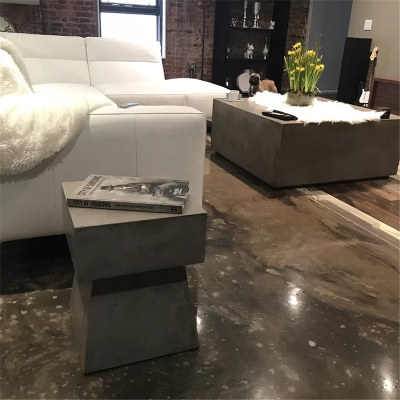 Featured Design Square Desktop Concrete Side Table (4)