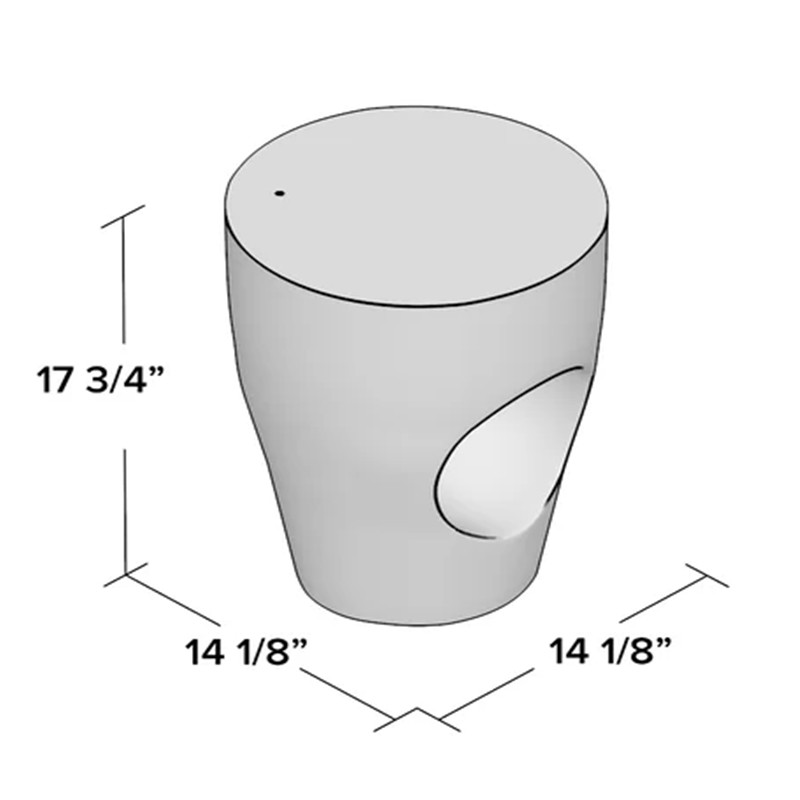 Tavolino laterale in cimentu di decorazione d'internu di design cavu (1)