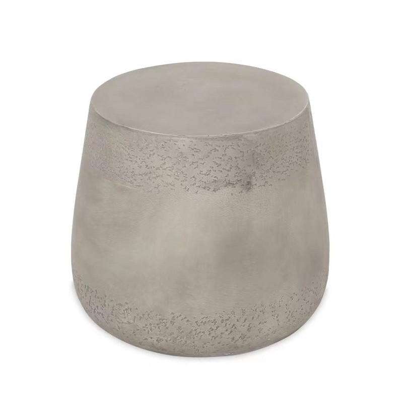 Ulkona kannettava pieni pyöreä betonisivupöytä (2)