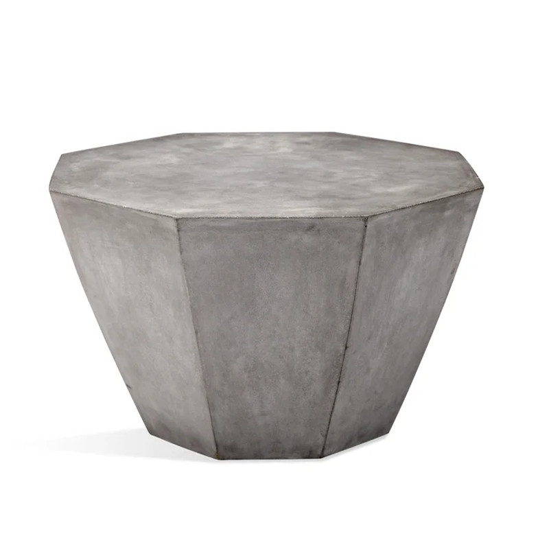 Daudzstūra dizaina betona galda sānu galda kafijas galdiņš (2)
