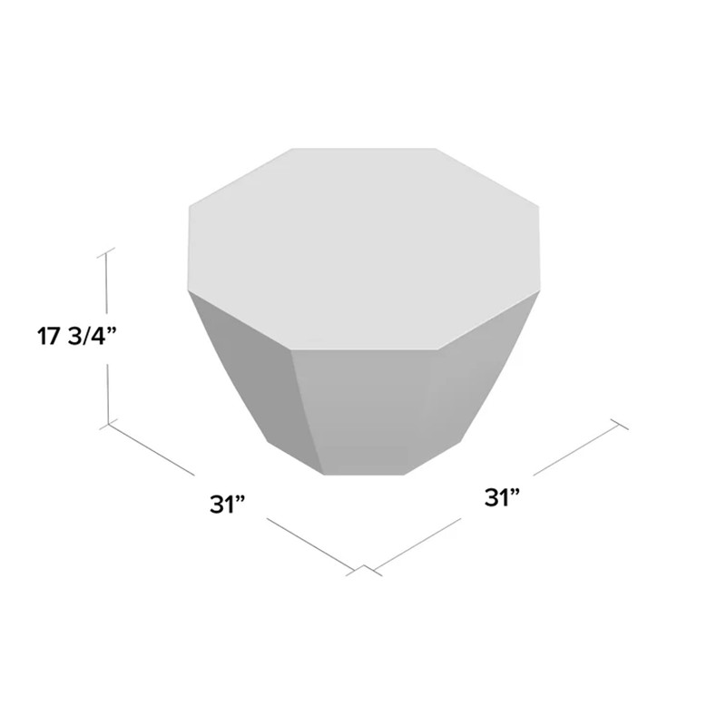 Tavulinu in cimentu di design poligonale tavulinu tavulinu (3)