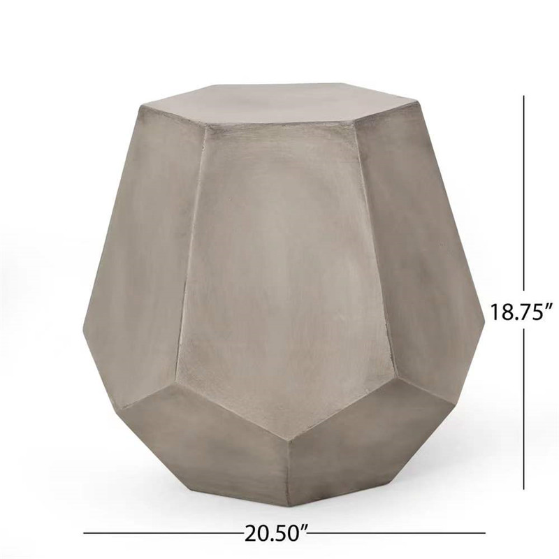 Ti Multilateral Koupe Sifas Dekorasyon Kay Side Table Concrete (10)