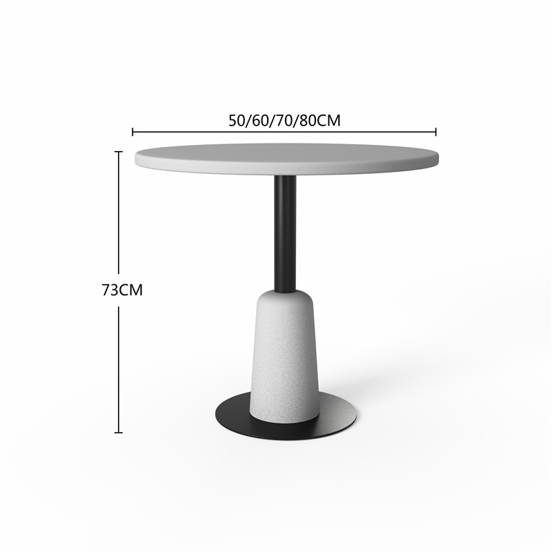 콘크리트 바닥 야외 라운드 콘크리트 커피 테이블