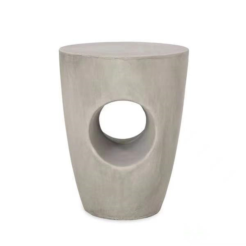 Hollow design interior decoration concrete side table (10)