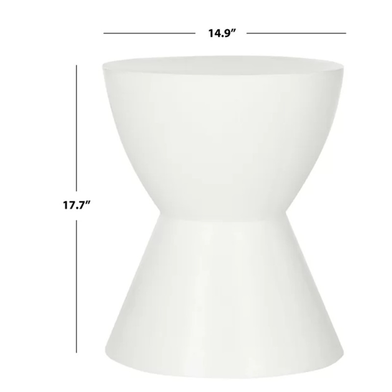 Hourglass shape minimalist style concrete side table (10)