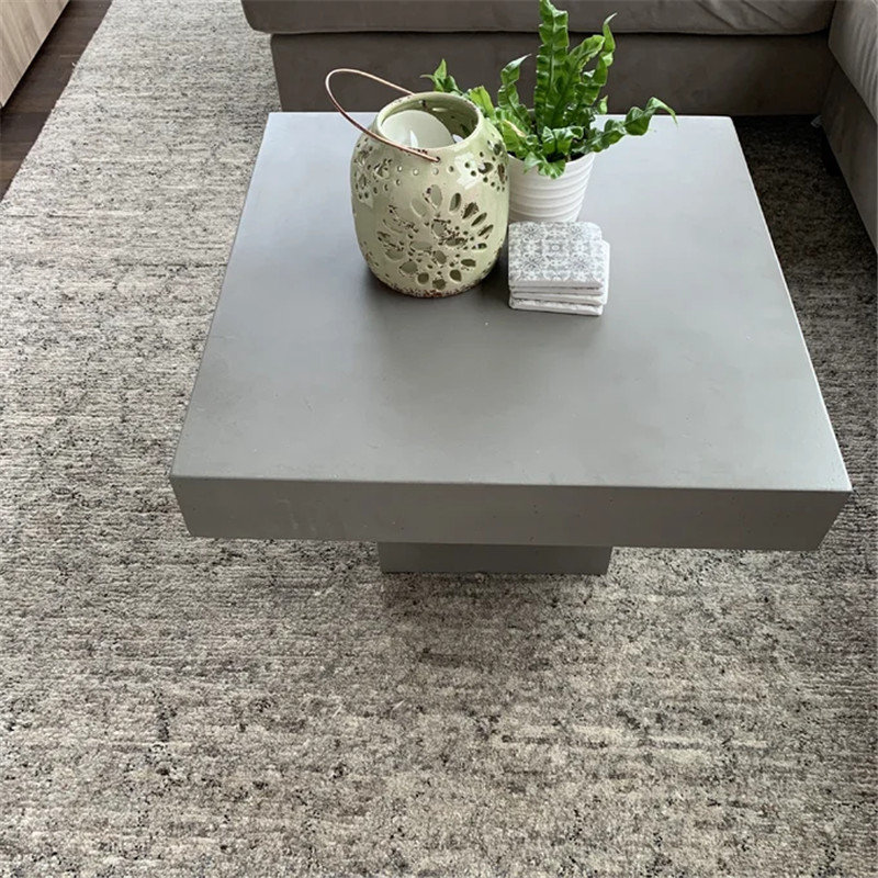 Square indoor and outdoor available concrete table (3)