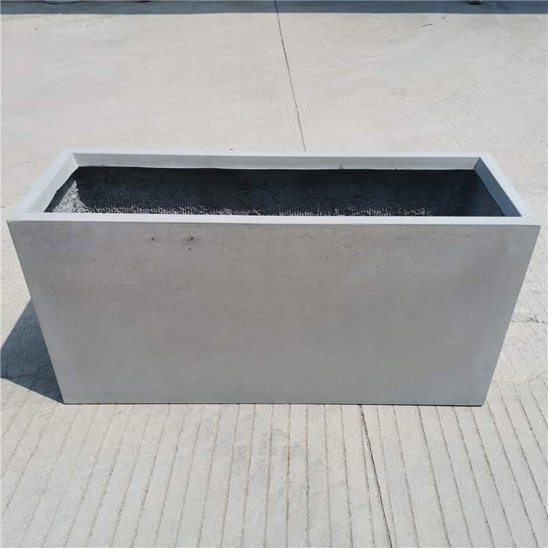 grey rectangular flower pot (2)